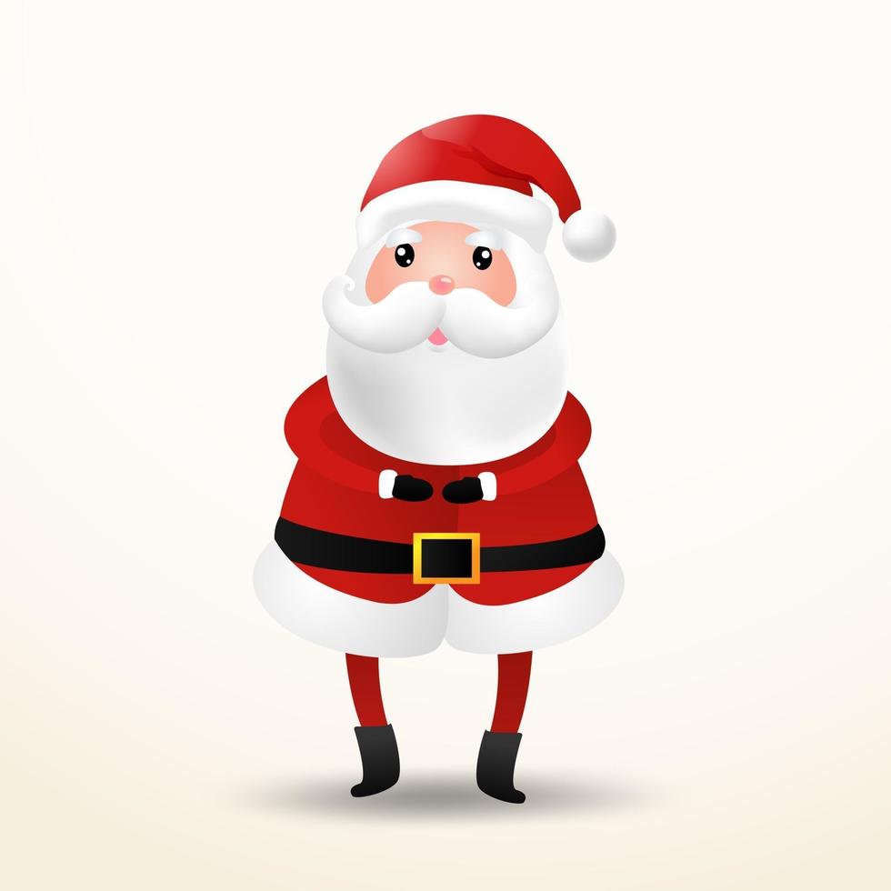 santa claus cartoon karakter ontwerp schattig vector