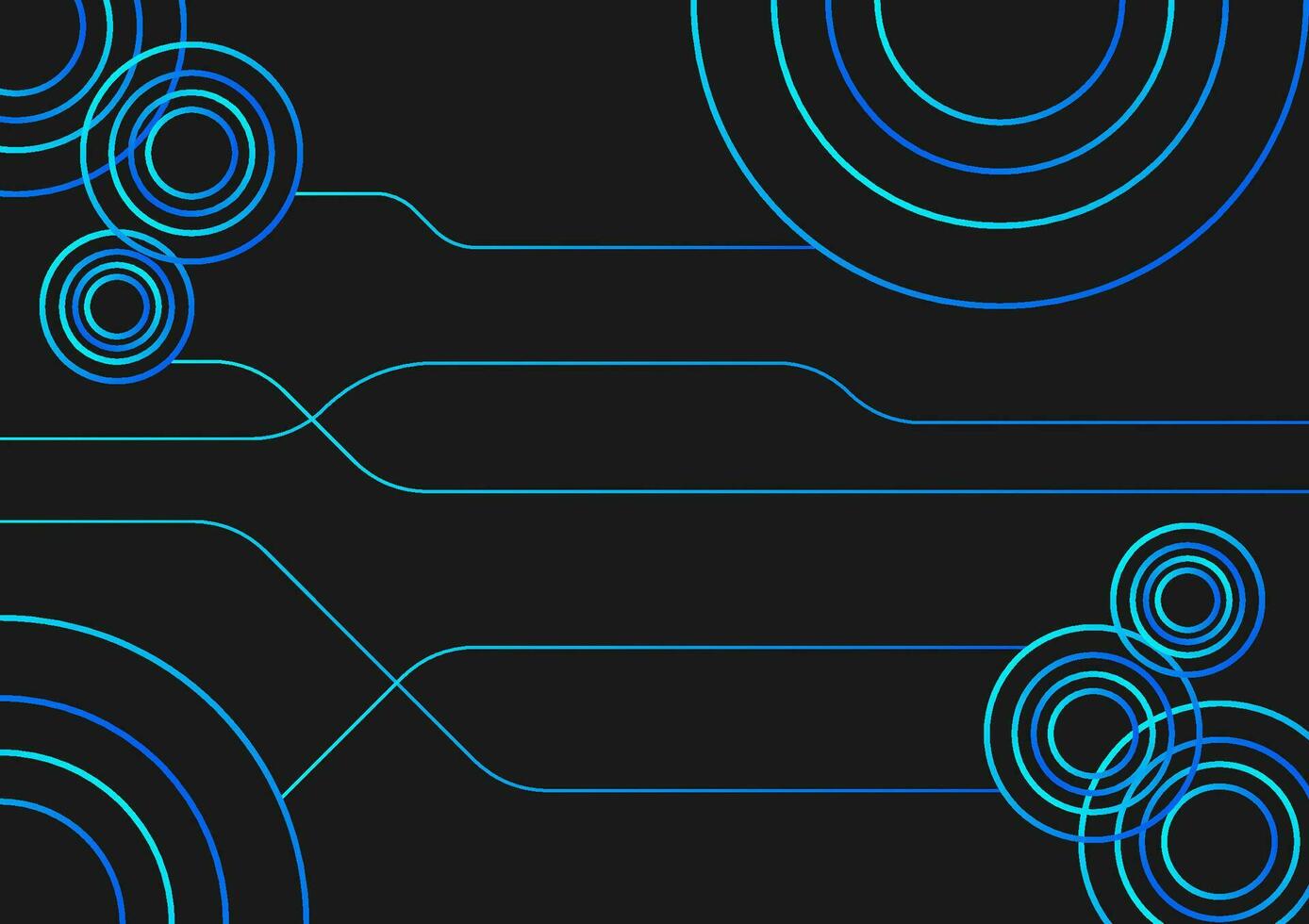 hi-tech met een ronde of cirkel vorm en lijn Aan zwart abstract achtergrond. futuristische communicatie en verbinding concept. cyberruimte, en digitaal innovatie. vector