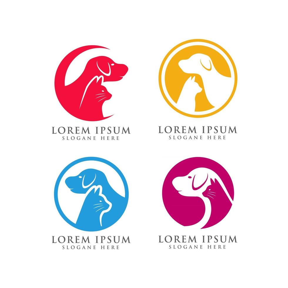 dierenverzorging logo ontwerp pictogrammalplaatje vector