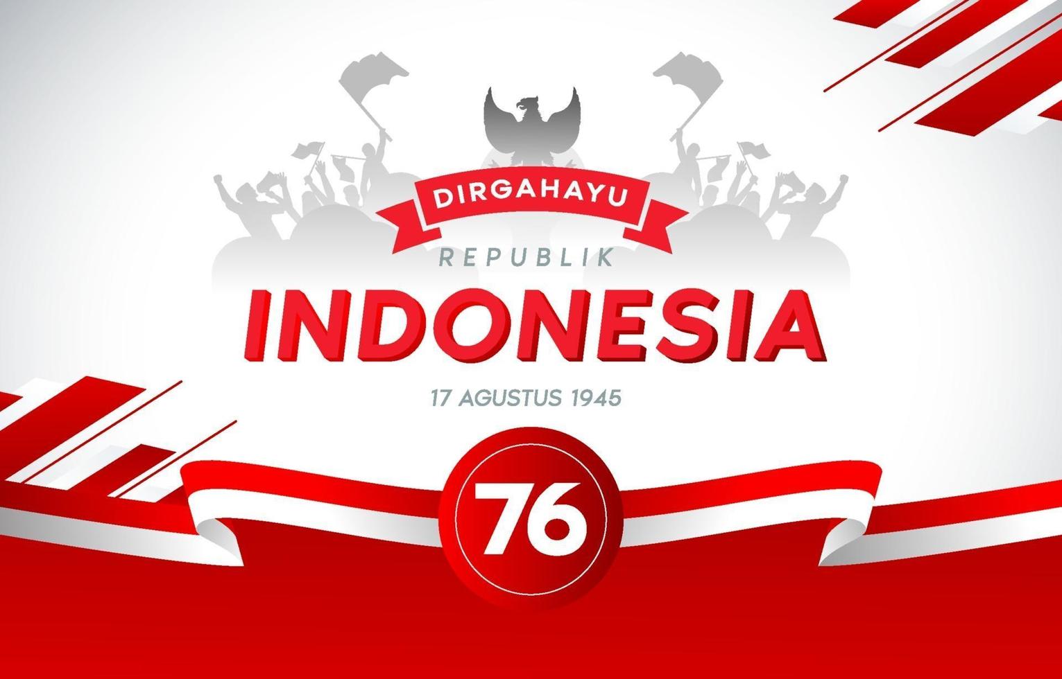 75e onafhankelijkheidsdag van Indonesië vector