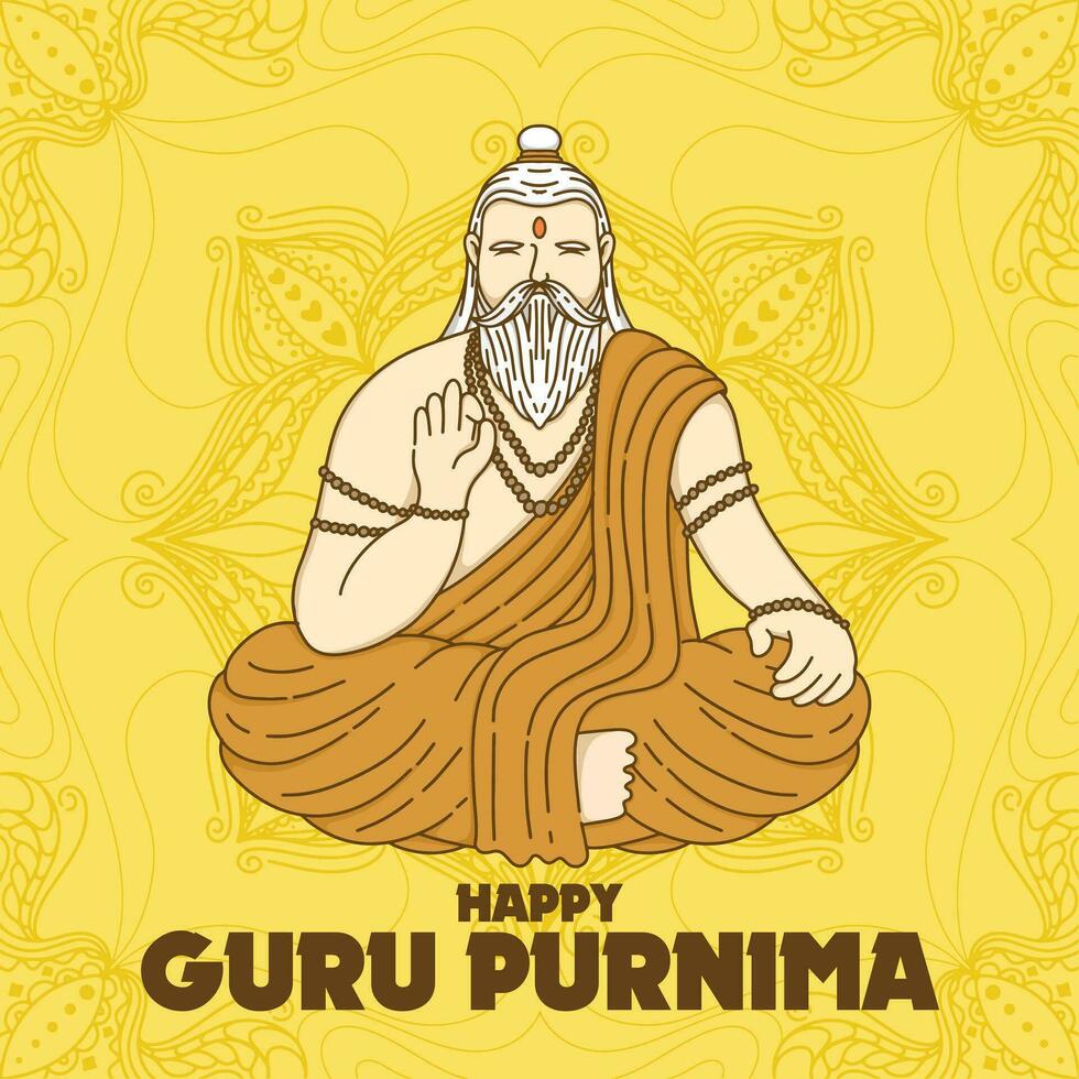 gelukkig goeroe purnima vector