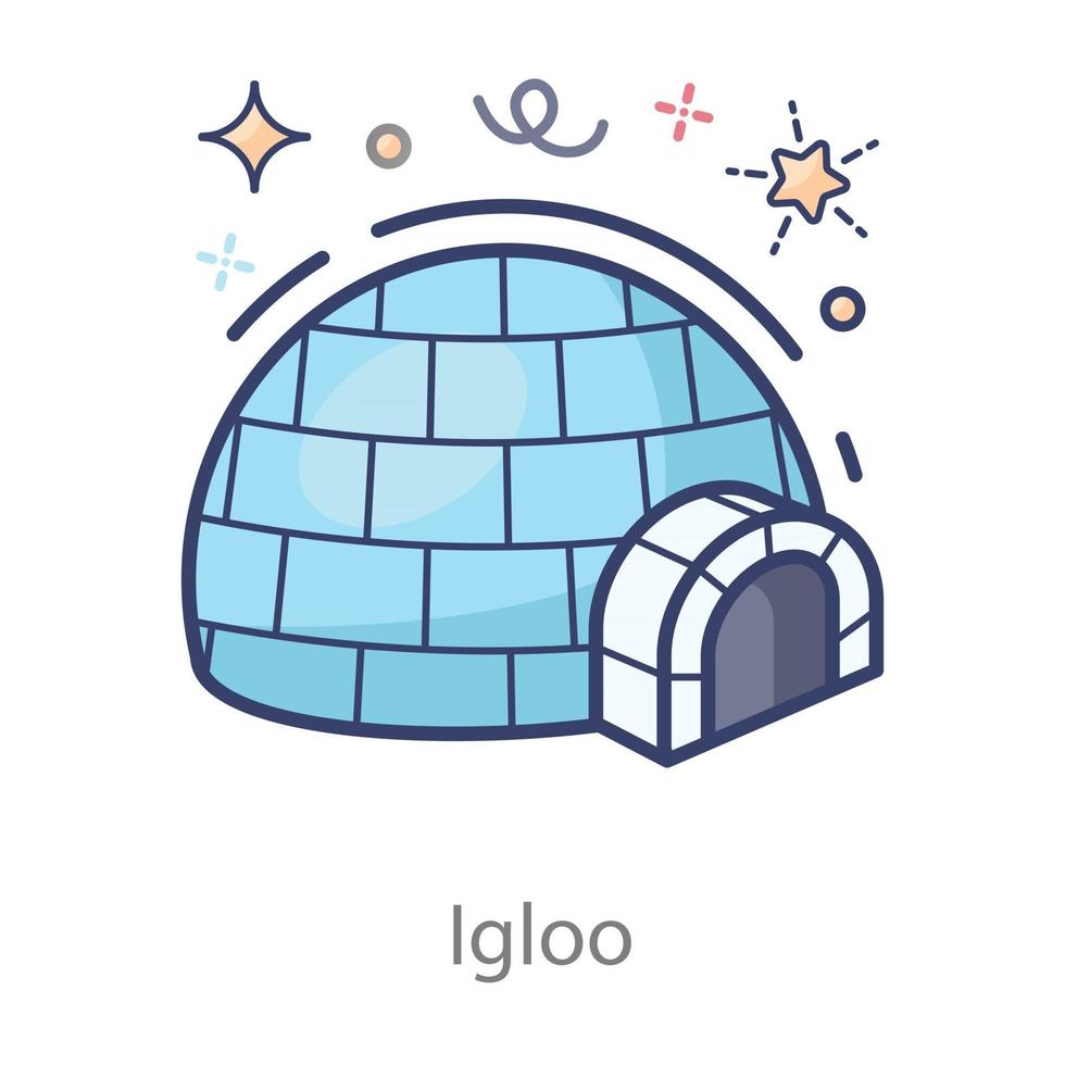 iglo in modern vector