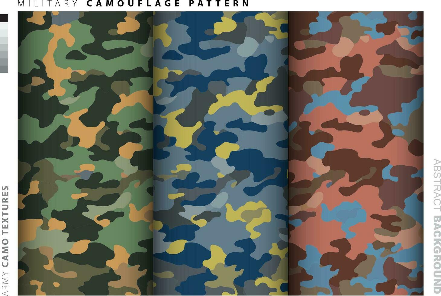 reeks van camouflage achtergrond textiel uniform vector beeld
