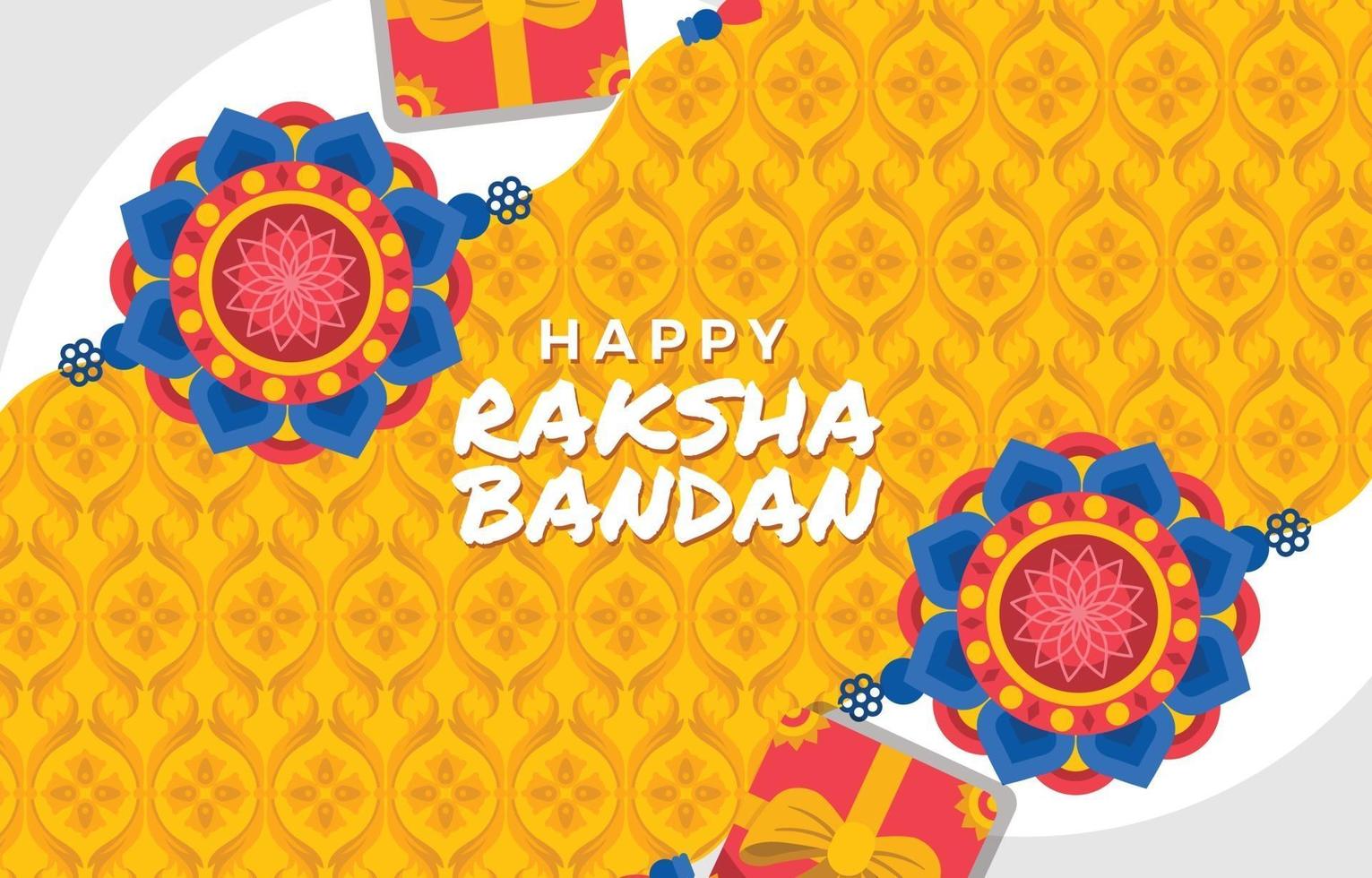 hindoeïstische traditie van raksha bandhan-ritueel vector