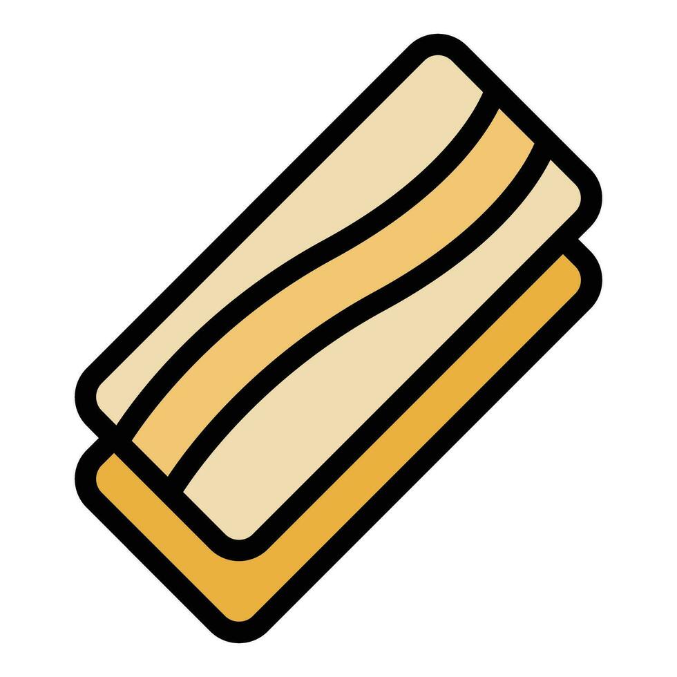 macaroni lasagne icoon vector vlak