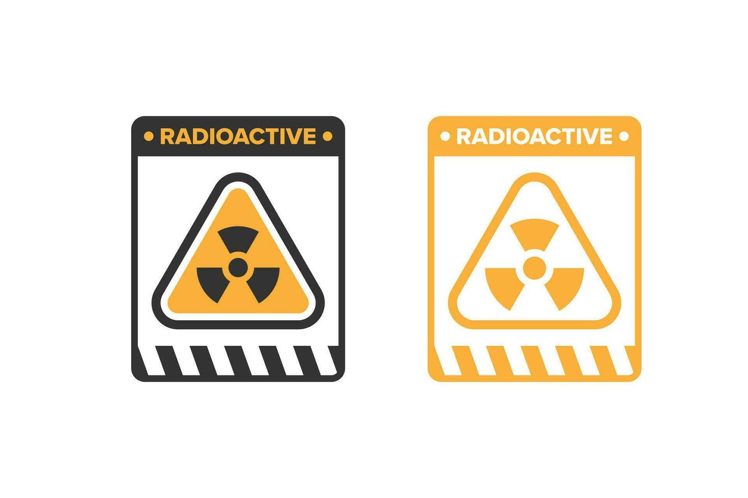 nucleair straling radioactief icoon teken ontwerp vector, straling risico icoon bord vector