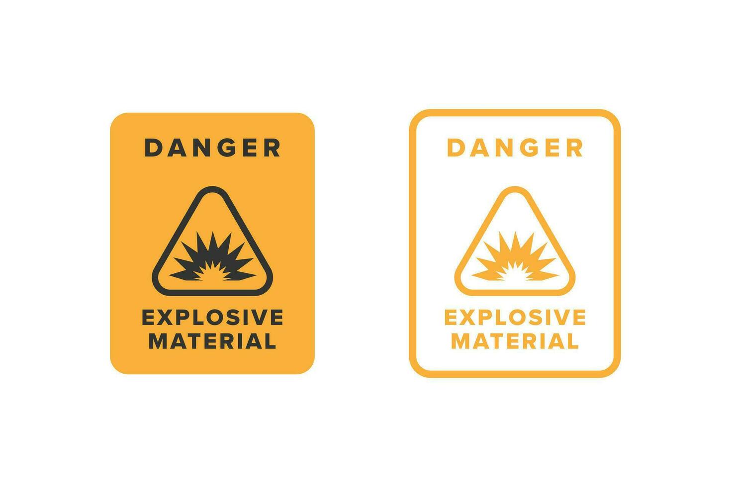 explosief icoon teken ontwerp vector, explosieven risico waarschuwing icoon bord vector