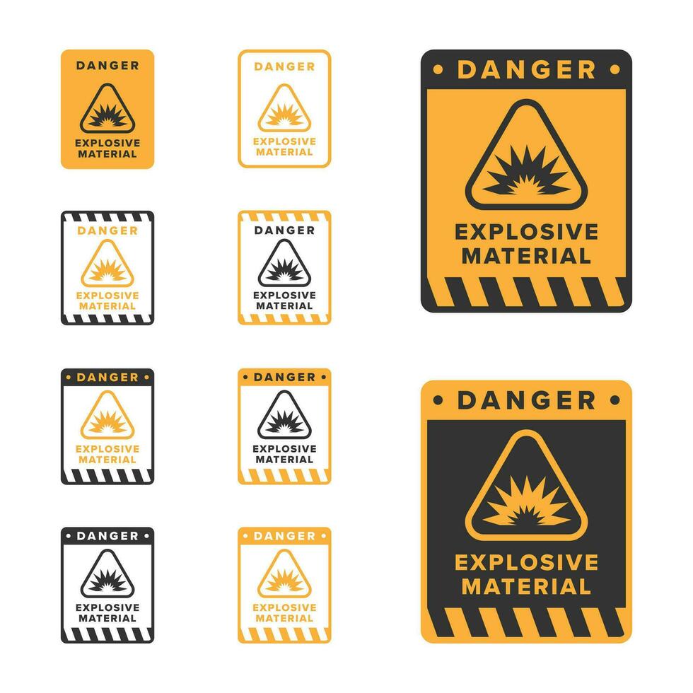 explosief icoon teken ontwerp vector, explosieven risico waarschuwing icoon bord vector