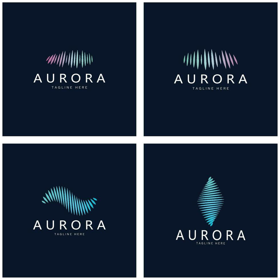 Aurora logo ontwerp icoon illustratie vector sjabloon