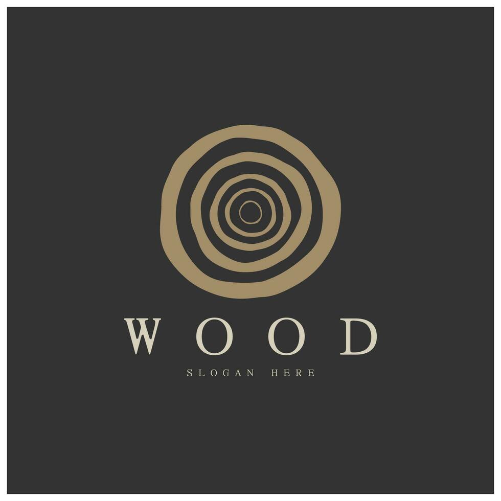 hout logo sjabloon icoon illustratie ontwerp vector, gebruikt voor hout fabrieken, hout plantages, log verwerken, hout meubilair, hout magazijnen met een modern minimalistische concept vector