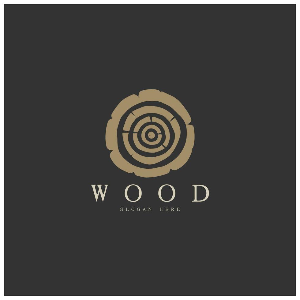 hout logo sjabloon icoon illustratie ontwerp vector, gebruikt voor hout fabrieken, hout plantages, log verwerken, hout meubilair, hout magazijnen met een modern minimalistische concept vector