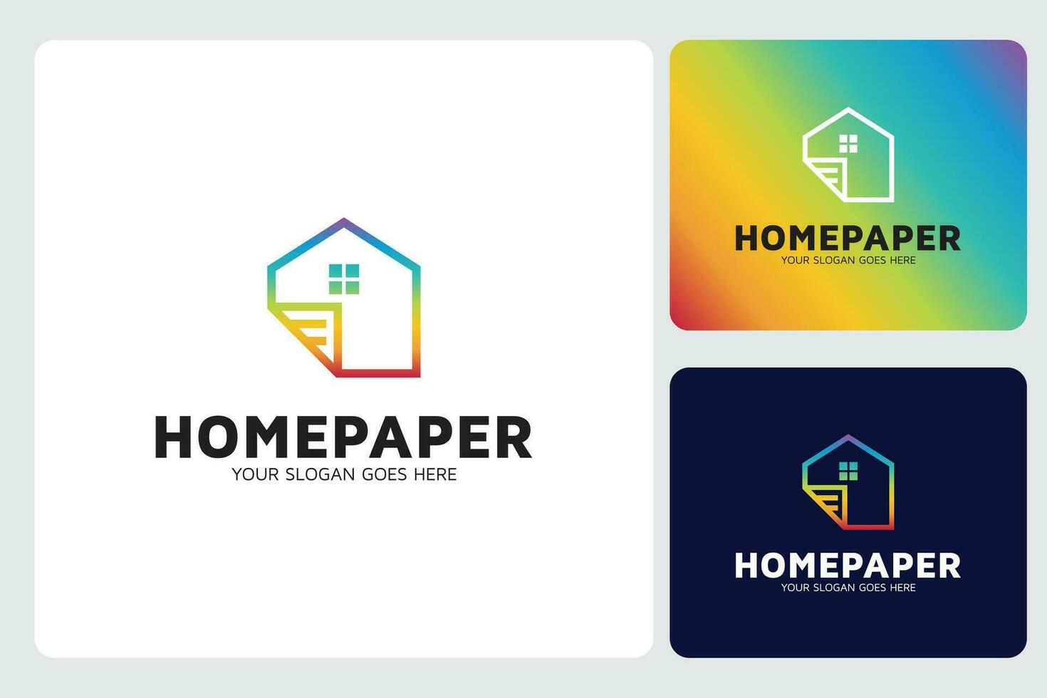 papier huis huis logo ontwerp sjabloon vector