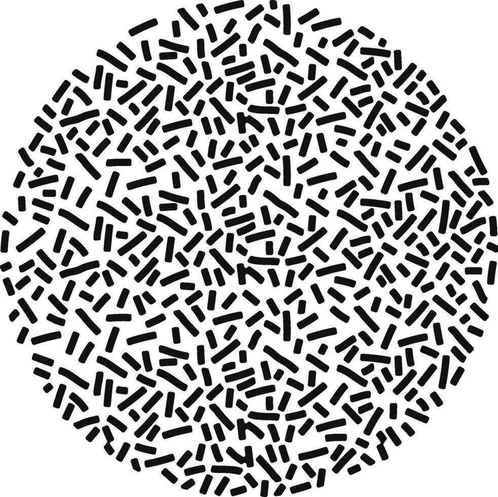 hand- getrokken cirkel kattebelletje texturen, abstract ronde vorm krabbels. schetsen patroon achtergrond krabbels met dots of lijnen vector structuur reeks