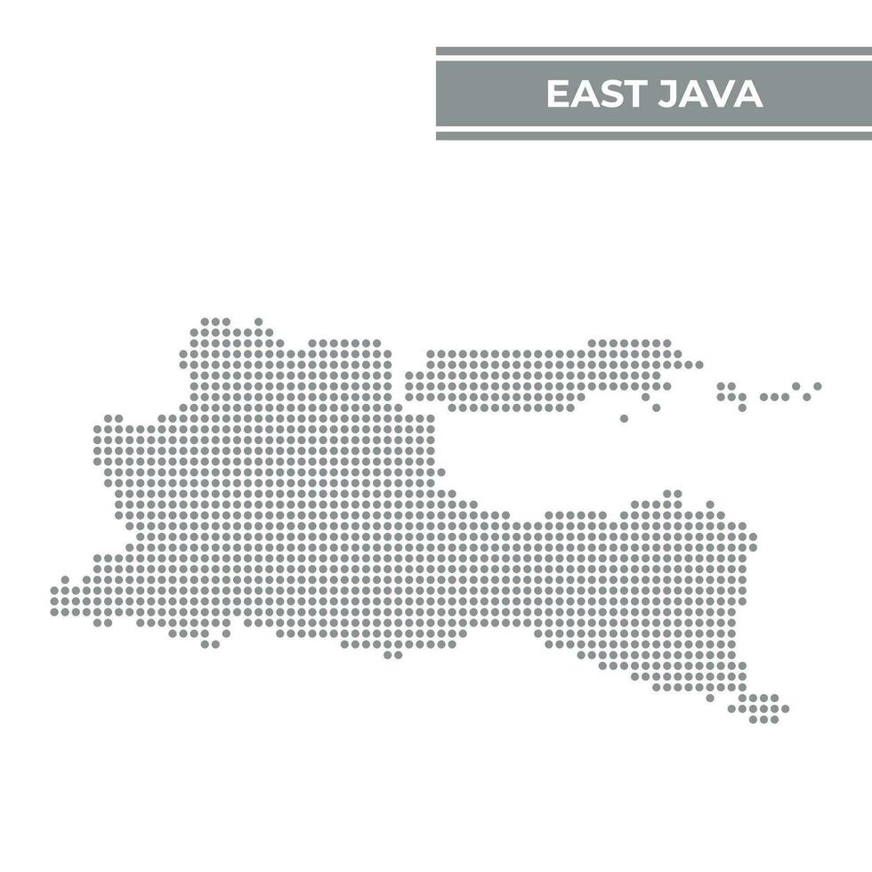 stippel kaart van oosten- Java is een provincie van Indonesië vector