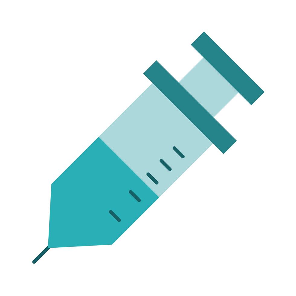 spuit geneeskunde gezondheidszorg apparatuur medische vlakke stijlicoon vector