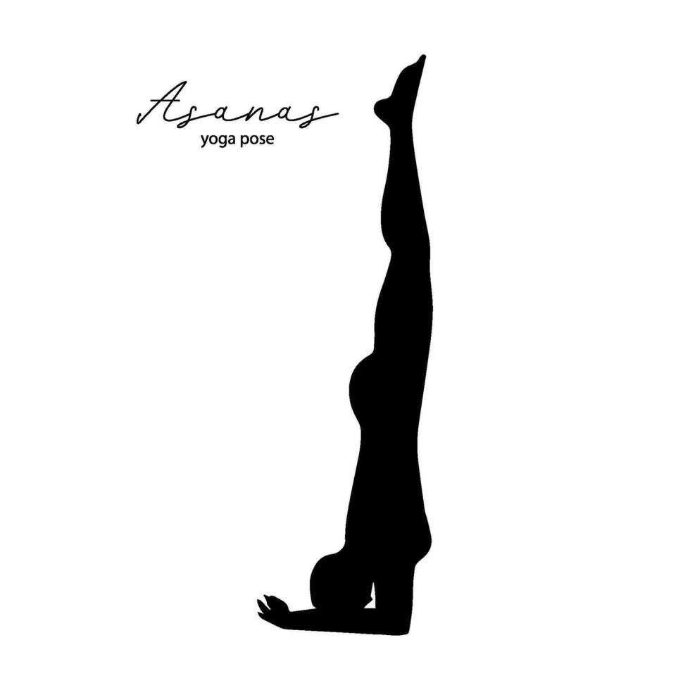 yoga houding - asana's - zwart icoon geïsoleerd Aan wit achtergrond vector