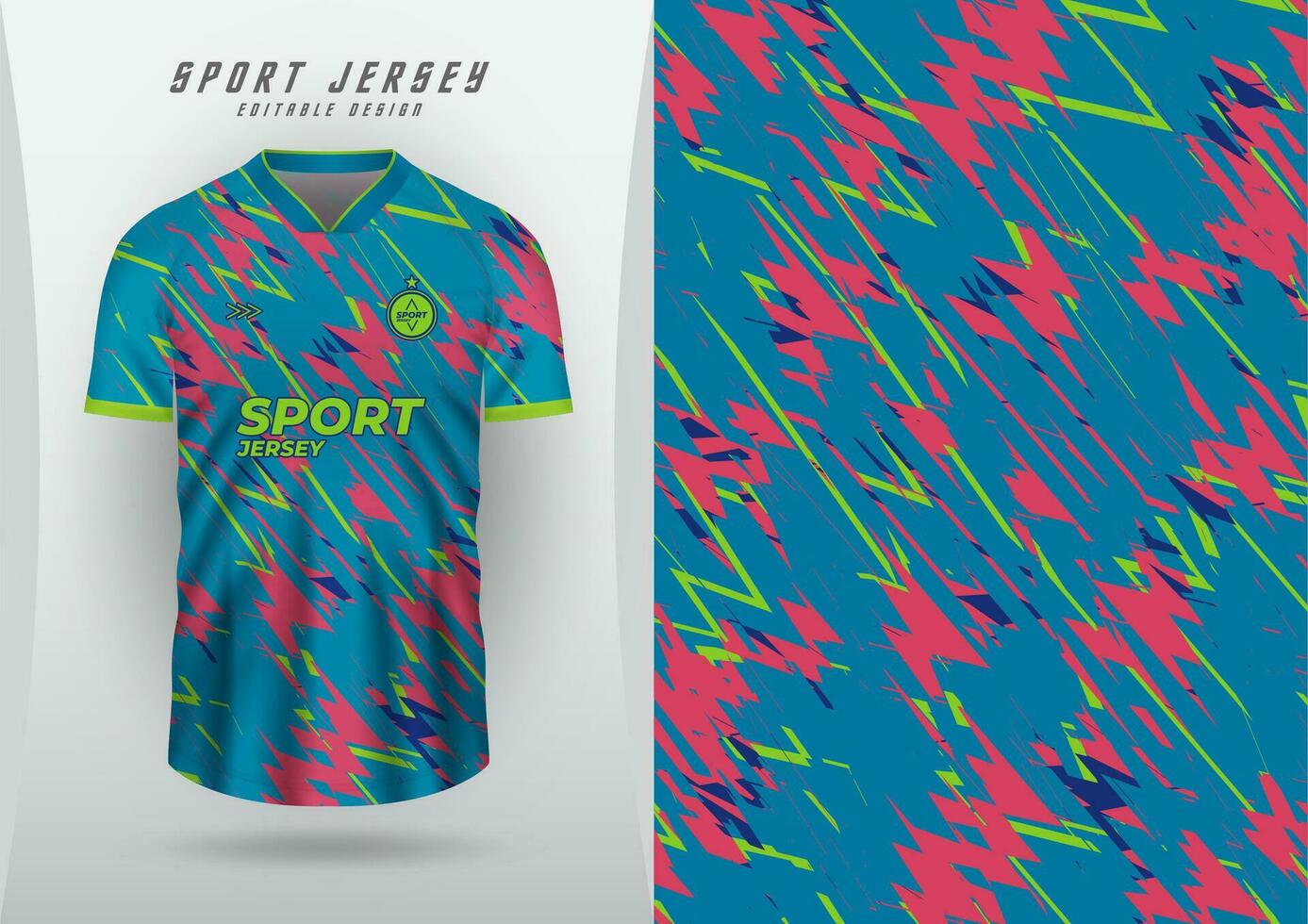 achtergrond voor sport- Jersey, voetbal Jersey, rennen Jersey, racing Jersey, blauw, groen en roze patroon. vector