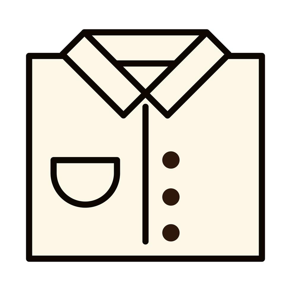 shirt kleding cadeau viering lijn en vul icoon vector