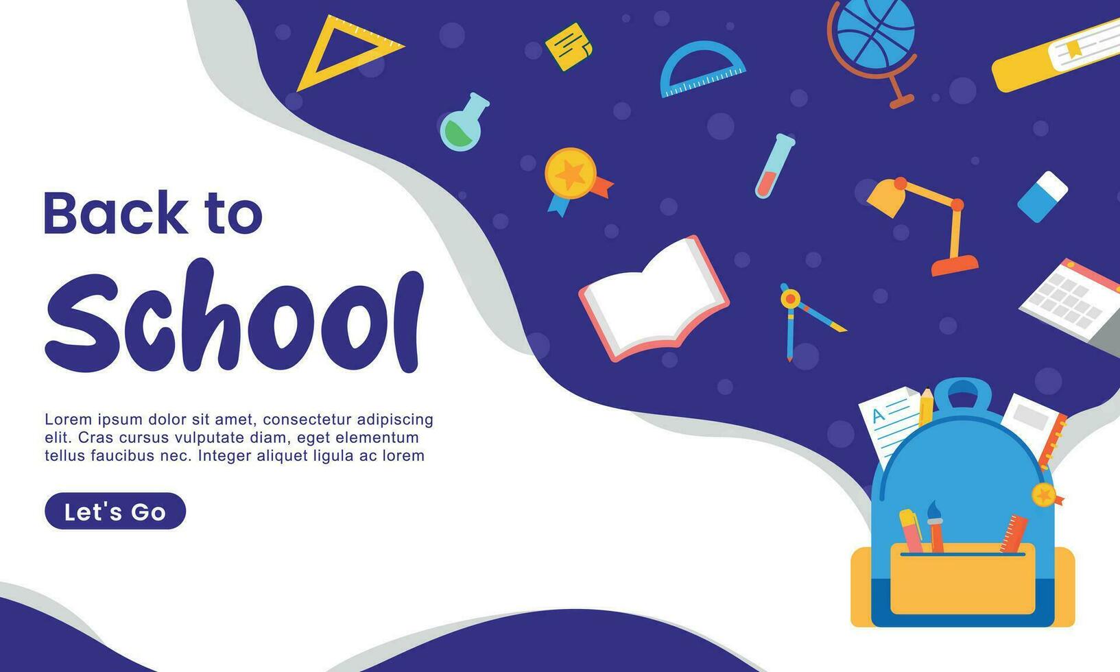 terug naar school banner vector