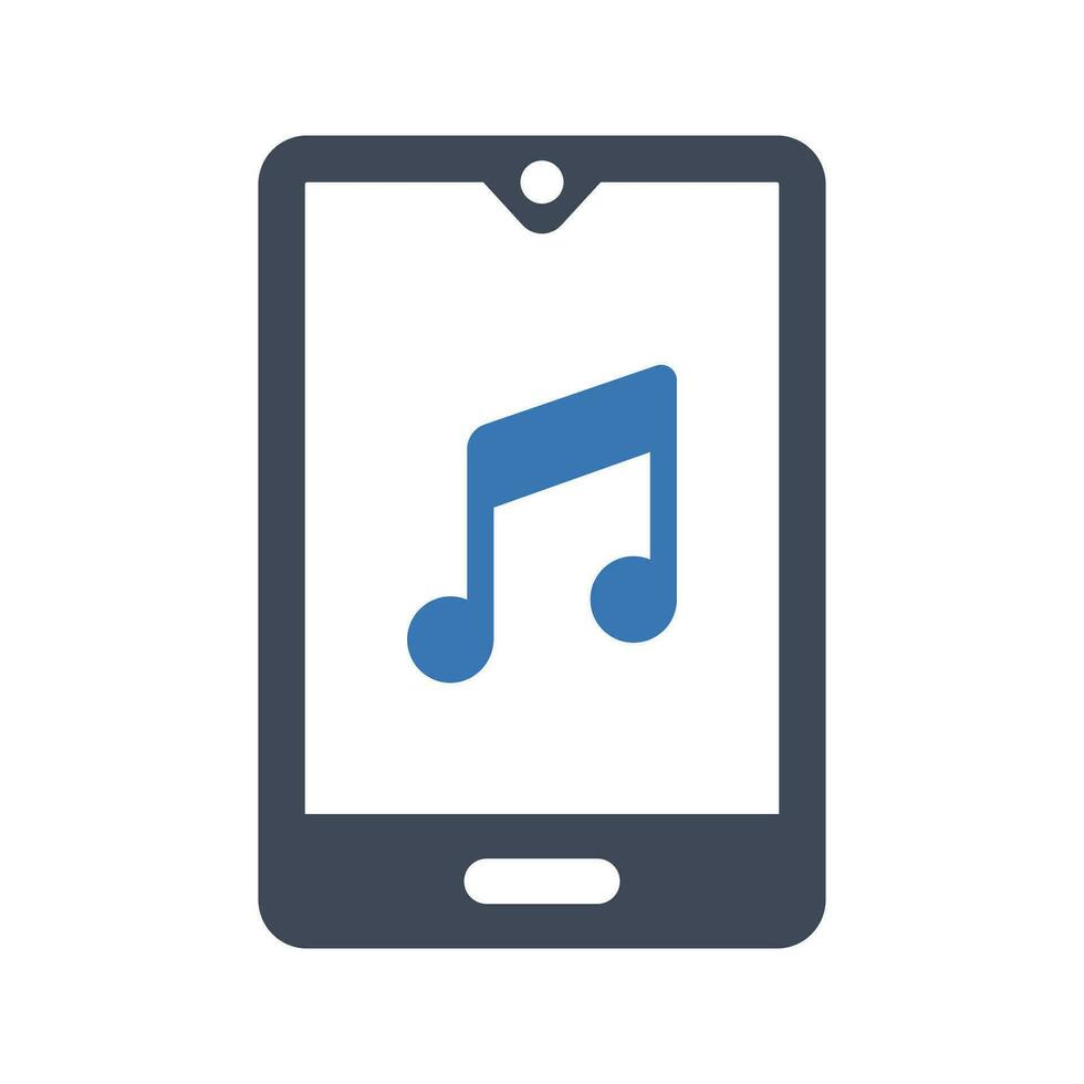 mobiel muziek- icoon vector
