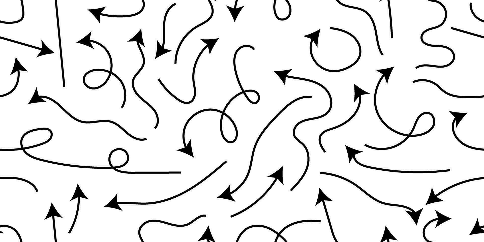 hand- getrokken pijl naadloos patroon vector