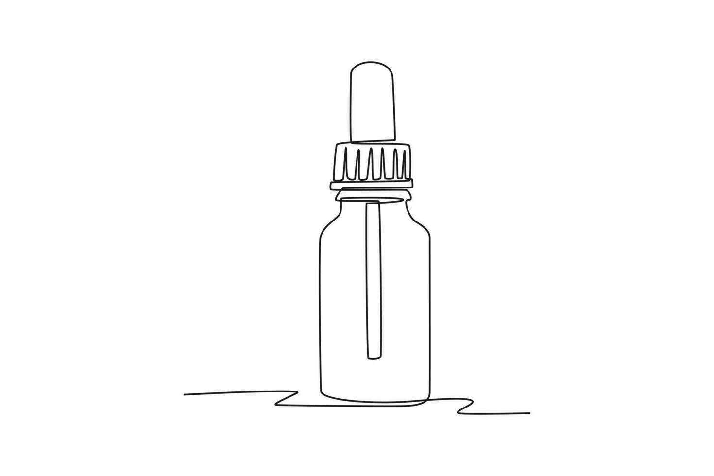 doorlopend een lijn tekening verpakking fles concept. single lijn trek ontwerp vector grafisch illustratie.