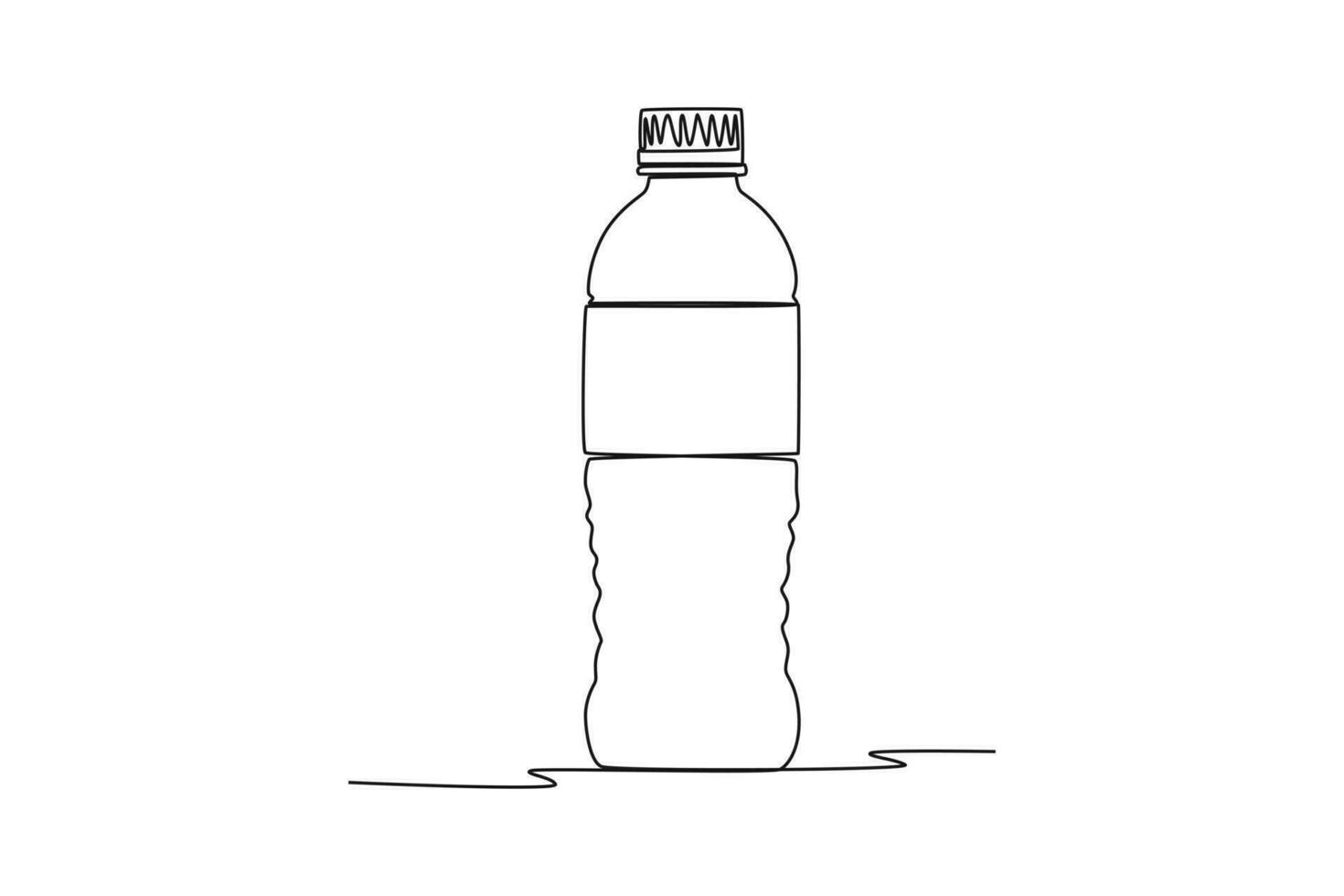 doorlopend een lijn tekening verpakking fles concept. single lijn trek ontwerp vector grafisch illustratie.