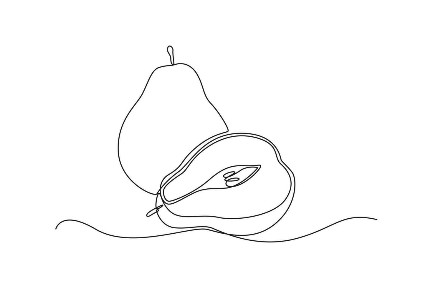 single een lijn tekening fruit concept. doorlopend lijn trek ontwerp grafisch vector illustratie.