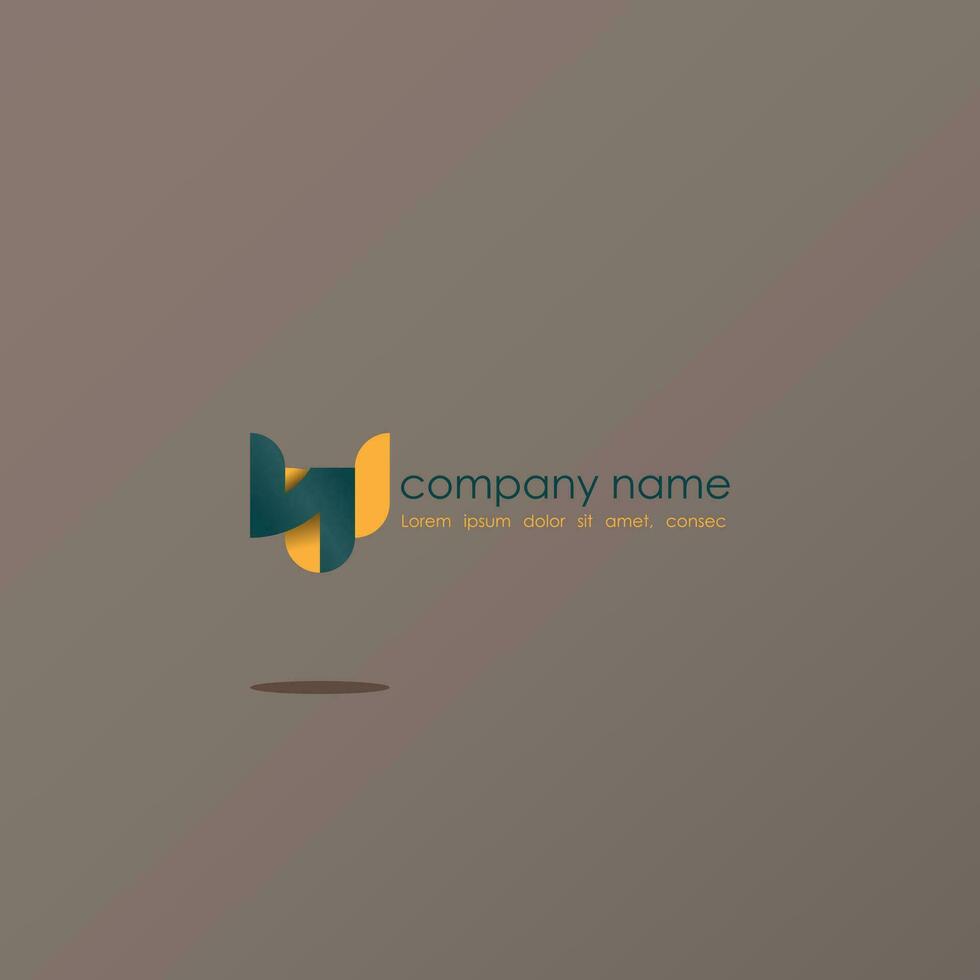 logo icoon ontwerp brief y vorm s tweeling luxe exclusief elegant gemakkelijk monogram futuristische modern oranje en blauw kleuren voor bedrijf eps 10 vector