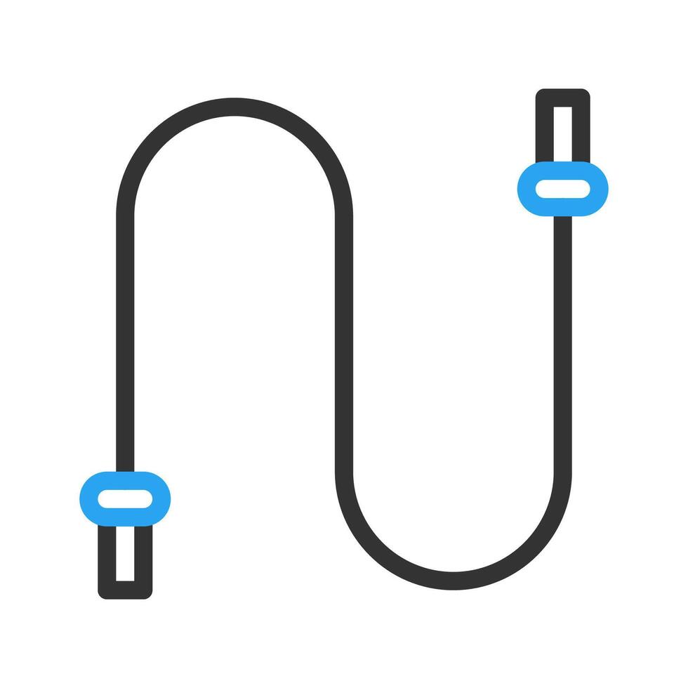 springen touw icoon duokleur blauw zwart kleur sport symbool illustratie. vector