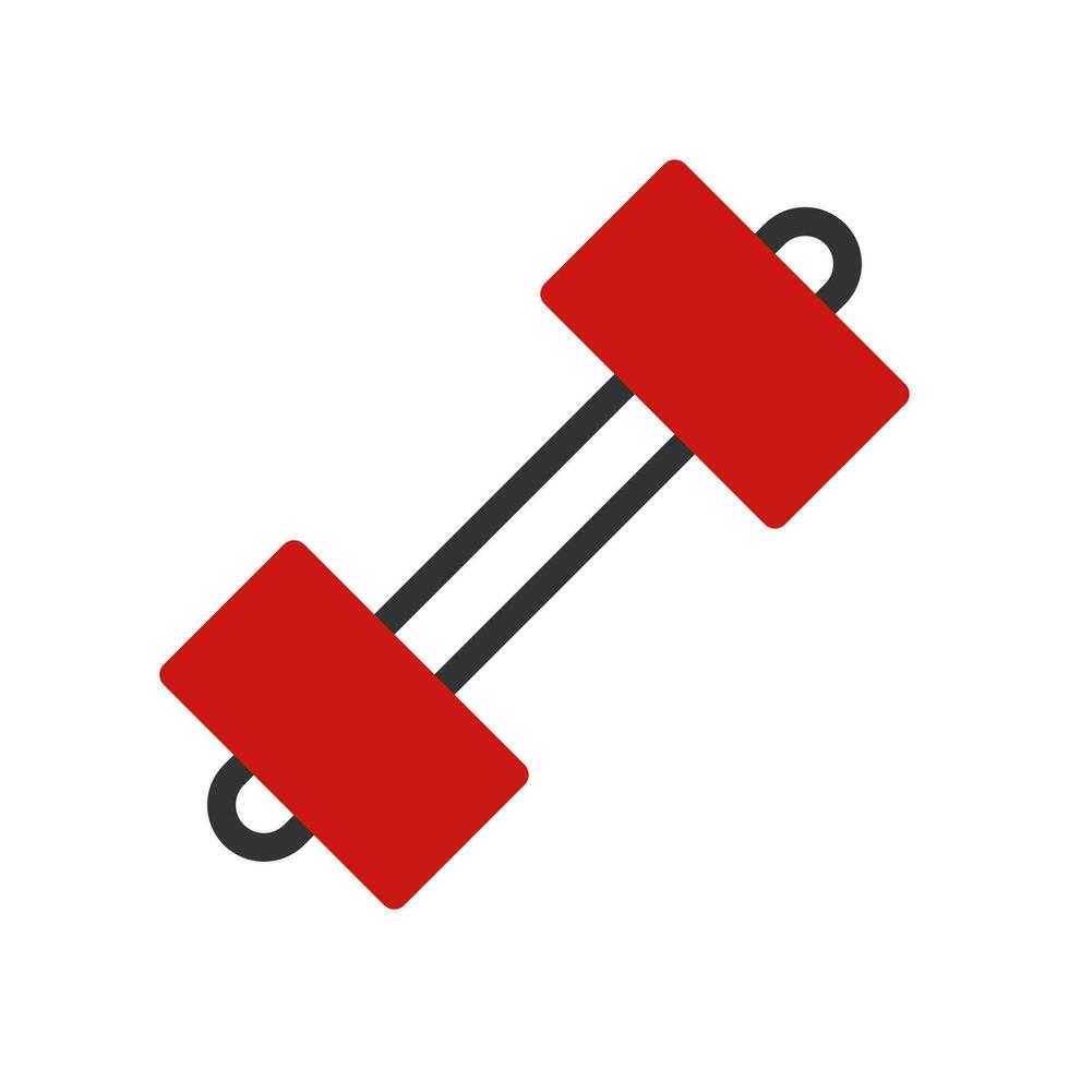 halter icoon duotoon rood zwart kleur sport symbool illustratie. vector