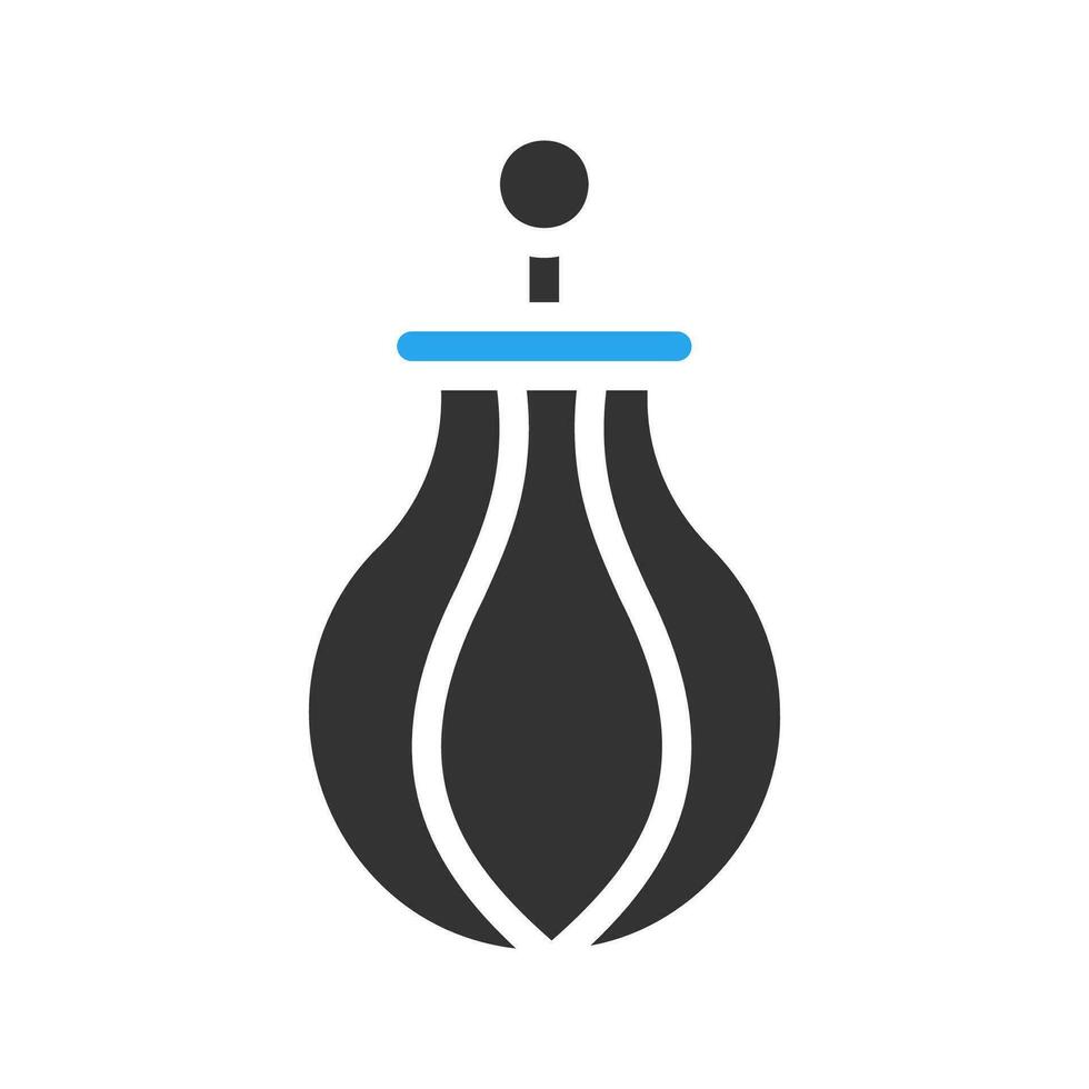 ponsen zak icoon solide blauw zwart kleur sport symbool illustratie. vector