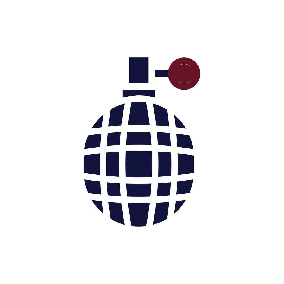 granaat icoon solide kastanjebruin marine kleur leger symbool perfect. vector