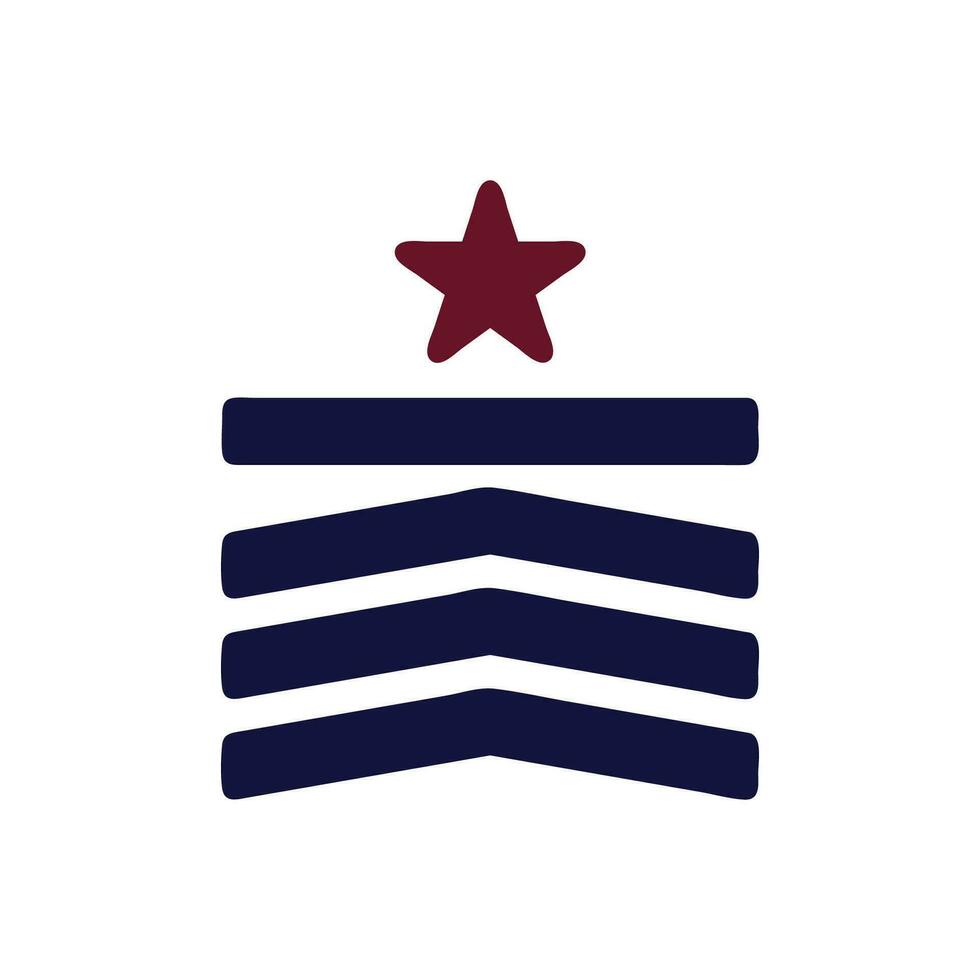 insigne icoon solide kastanjebruin marine kleur leger symbool perfect. vector