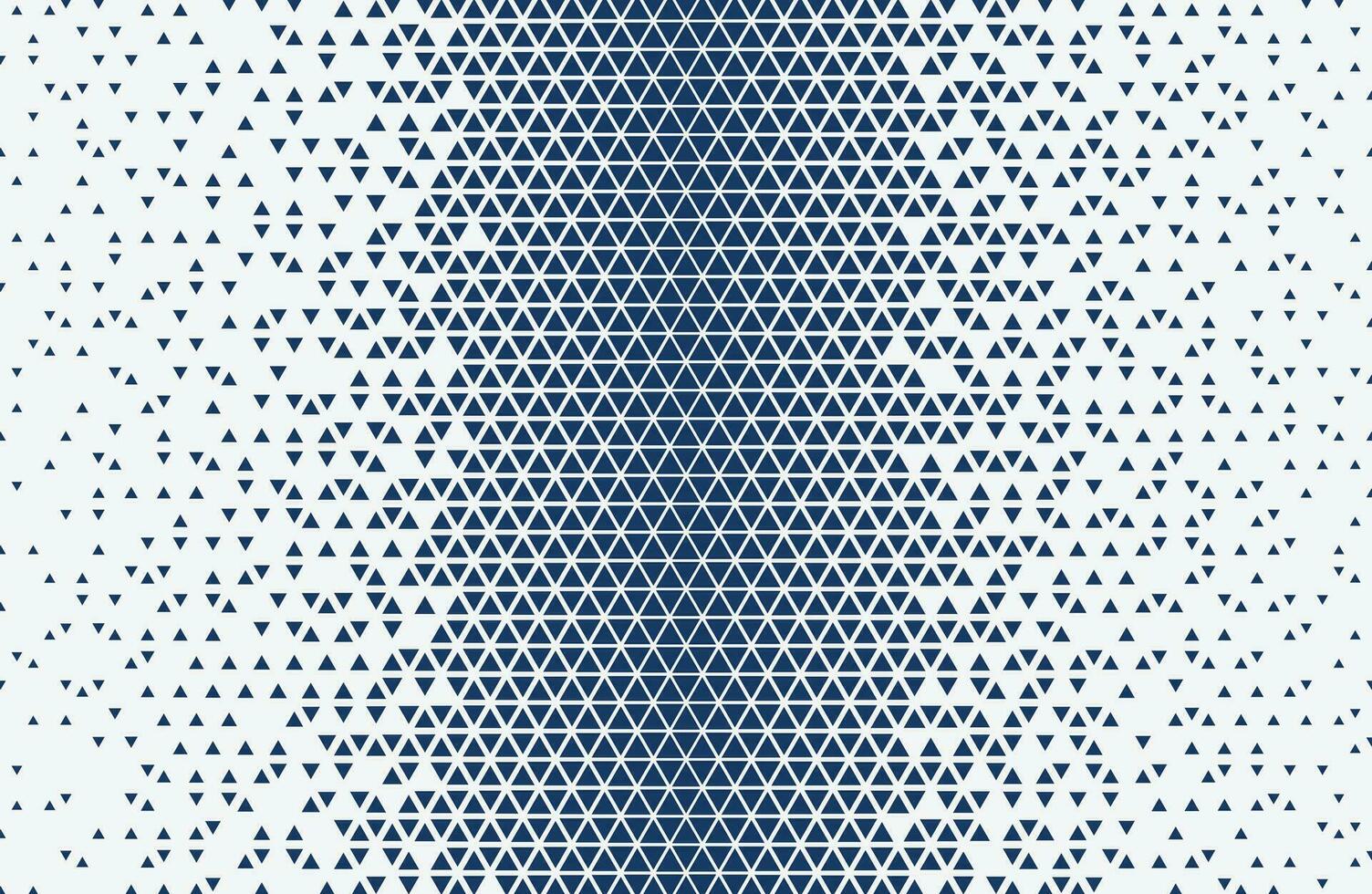 blauw en wit halftoon driehoekspatroon vector