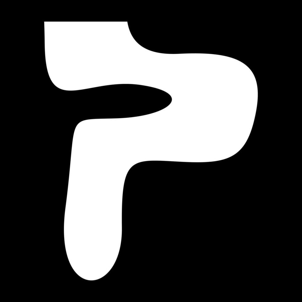 brief p icoon logo ontwerp vector