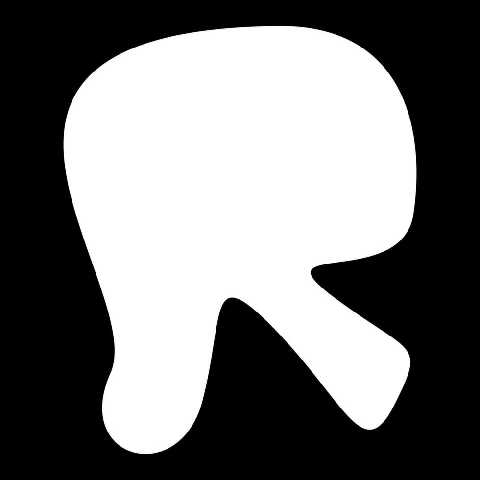 brief r icoon logo ontwerp vector