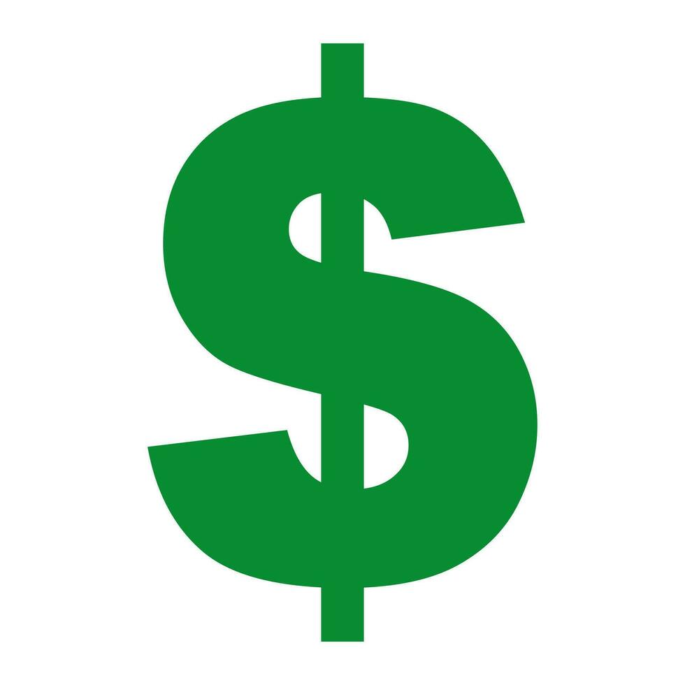 groen dollar symbool geïsoleerd Aan wit achtergrond vector