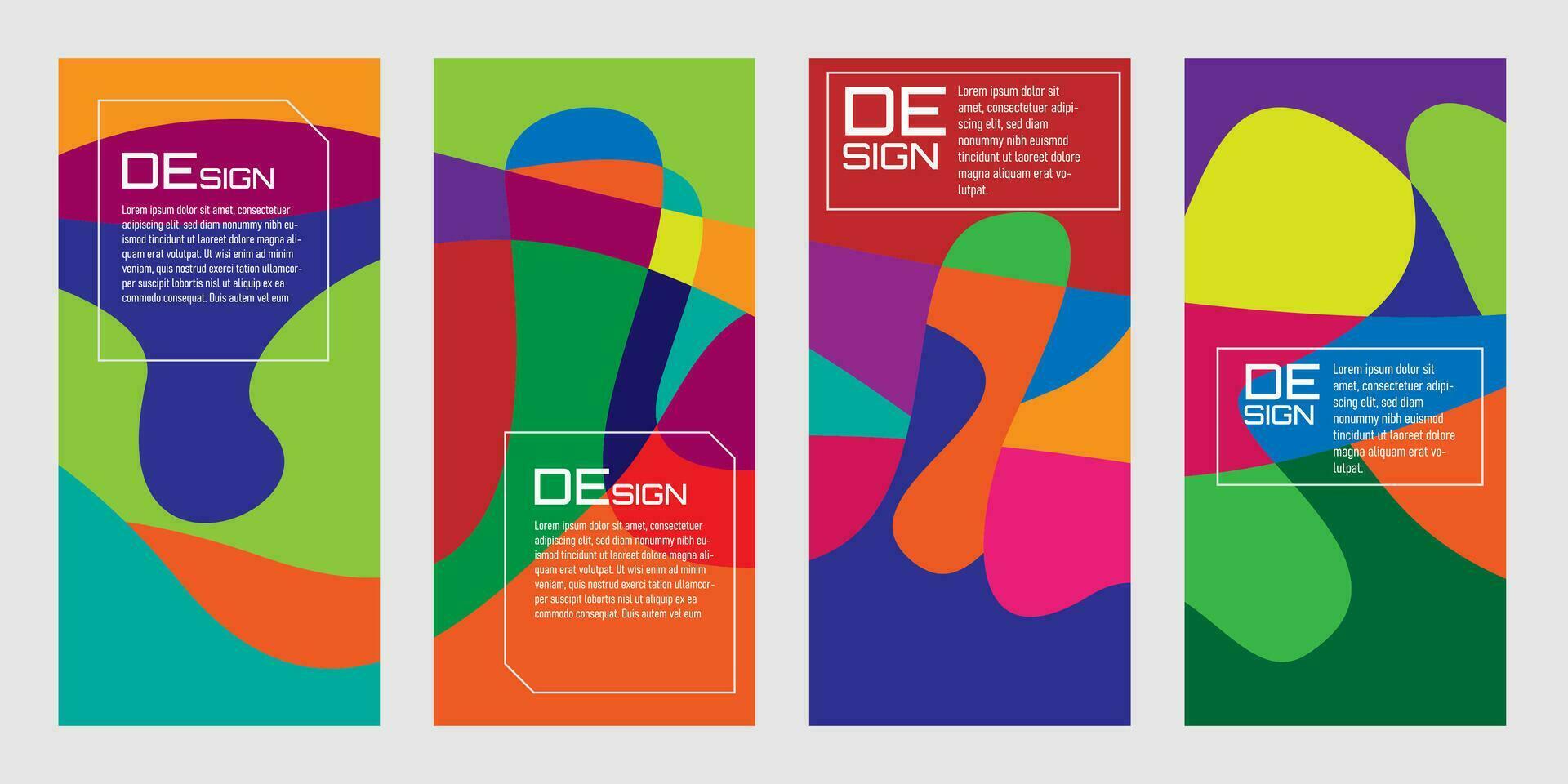 abstract achtergrond reeks van vrij vormen in doorlopend beweging. veel helder kleuren, mooi leeg ruimte, plaats de brieven. gemakkelijk sjabloon voor brochures, brochures, affiches, boek dekt, reclameborden. vector