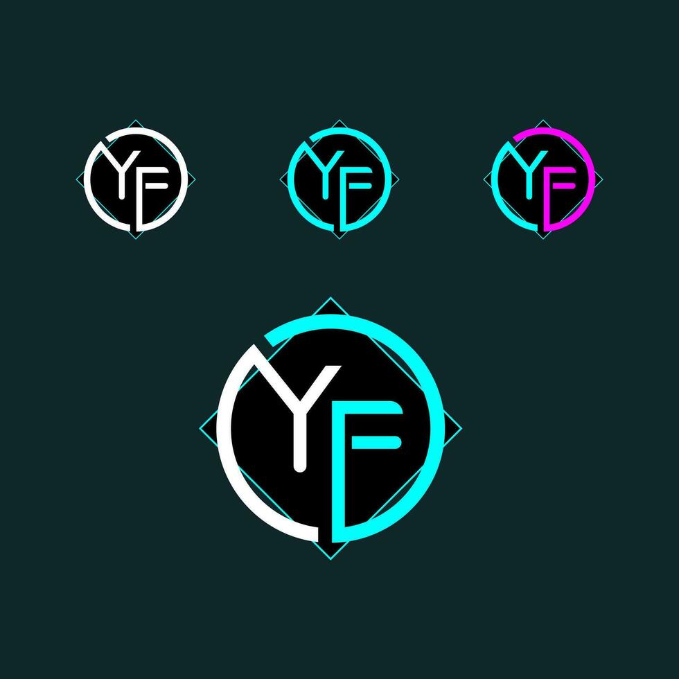 yf modieus brief logo ontwerp met cirkel vector