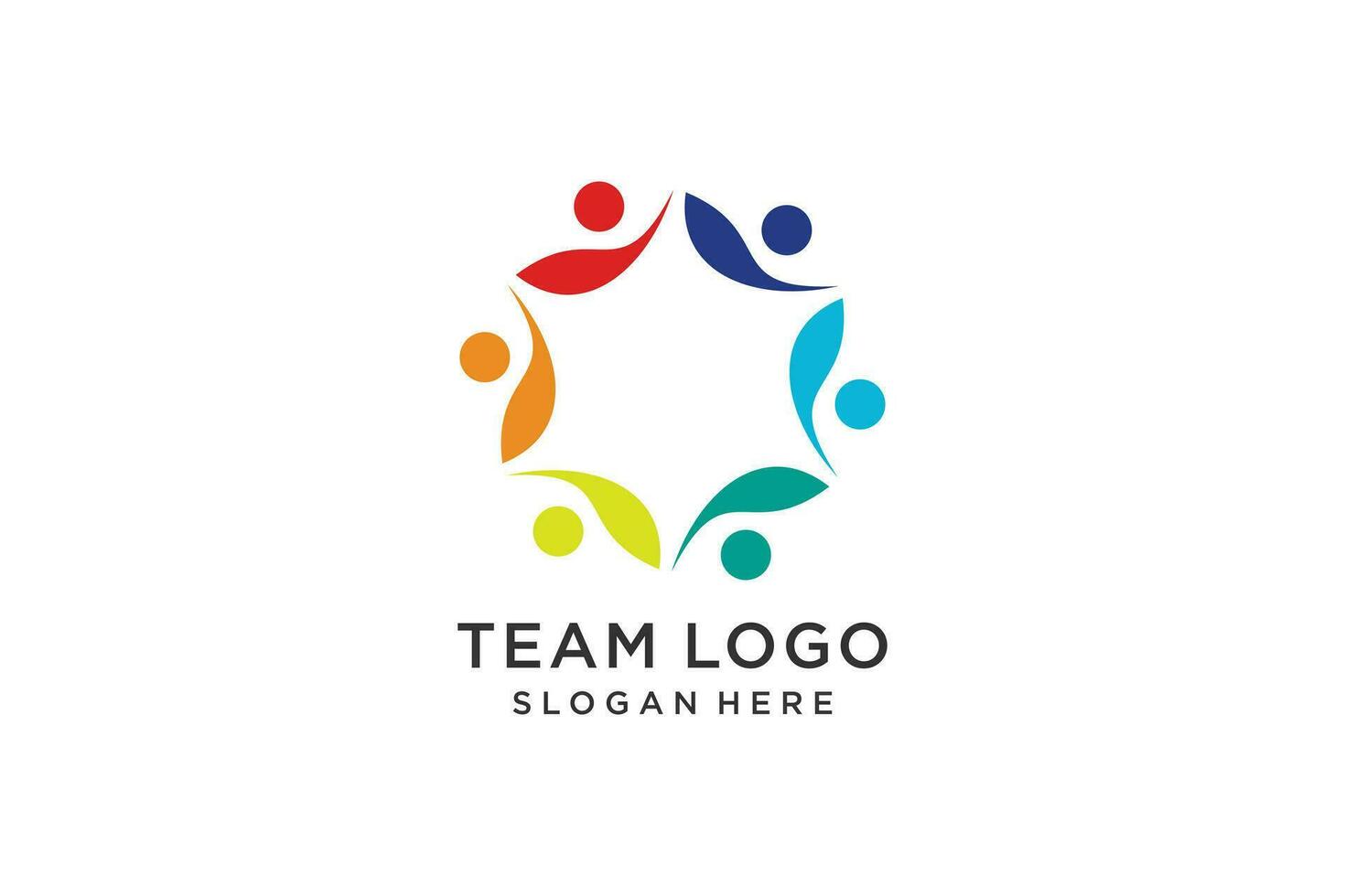 gemeenschap logo ontwerp met modern creatief stijl vector