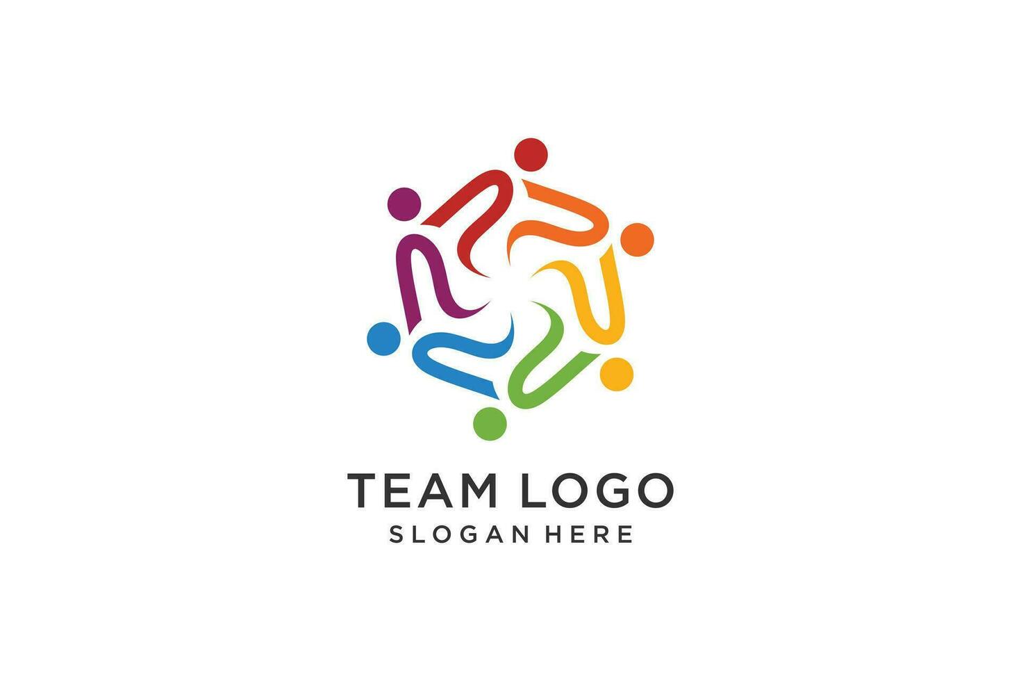 gemeenschap logo ontwerp met modern creatief stijl vector