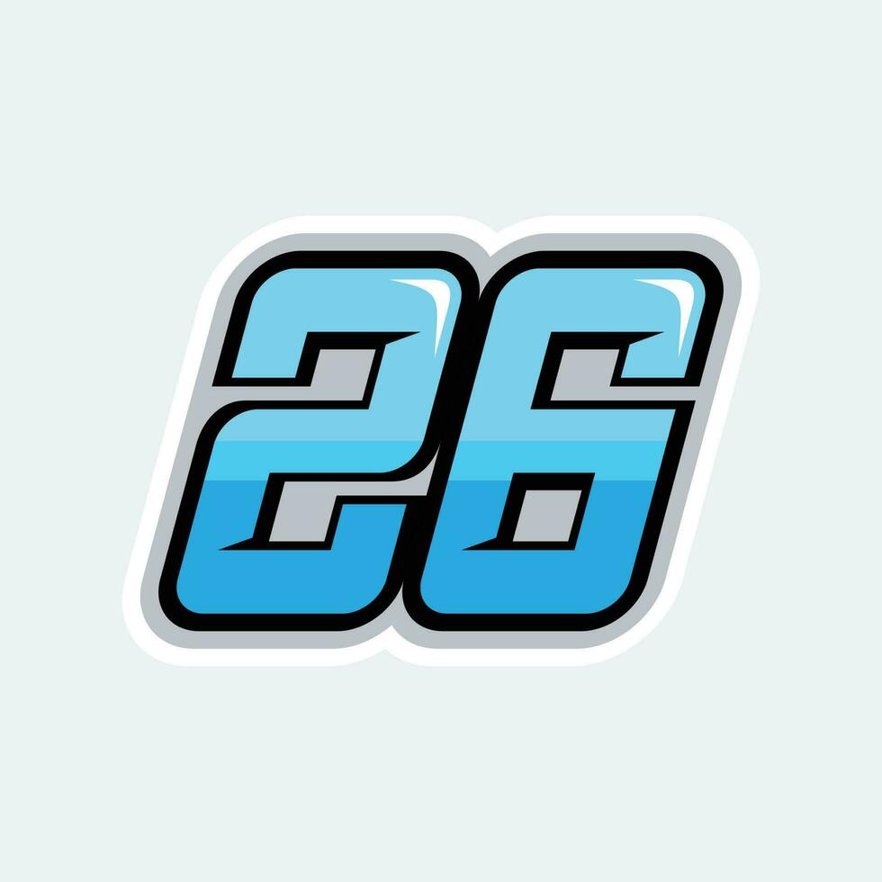 26 aantal racing ontwerp vector