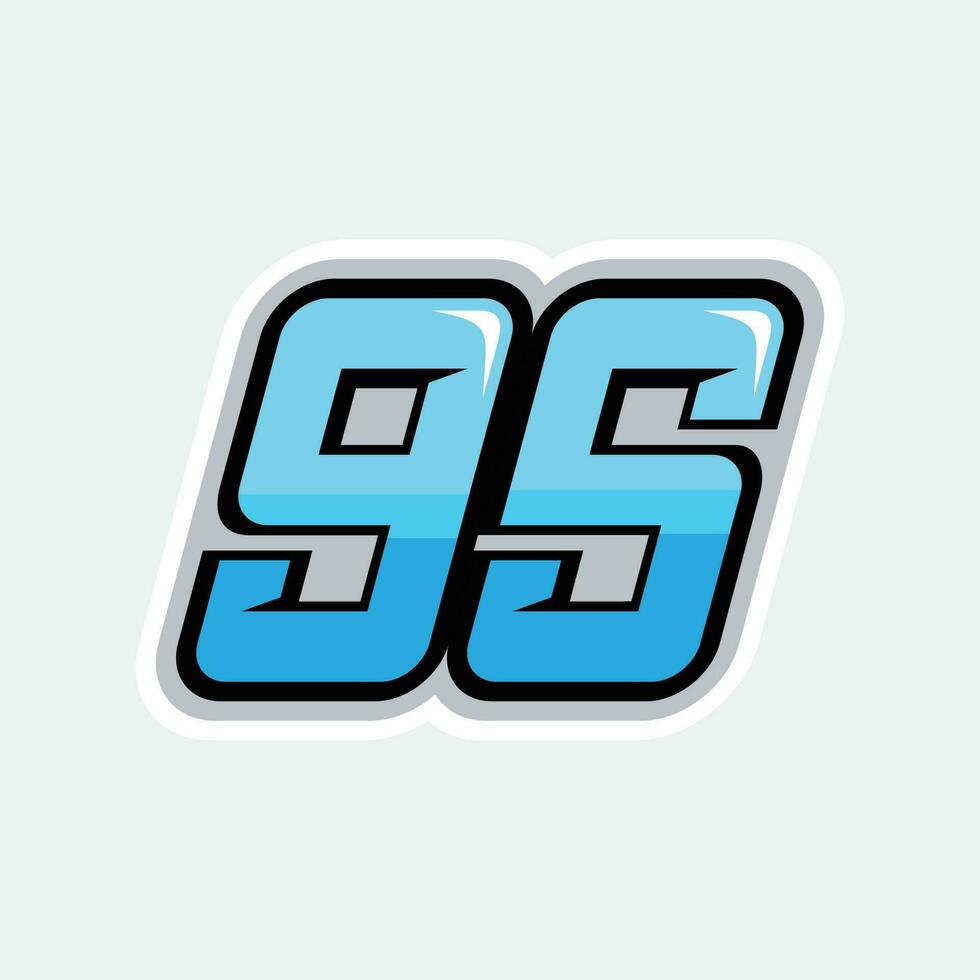 95 racing getallen logo vector