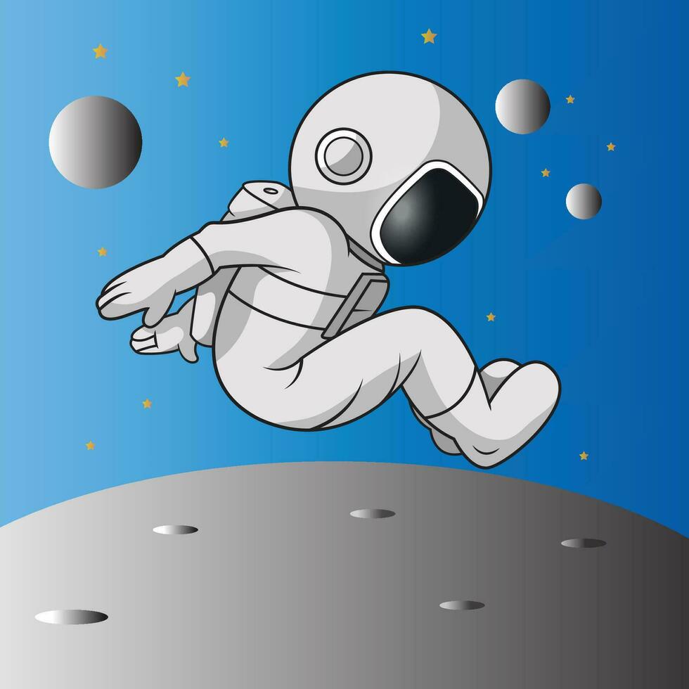 illustratie vector grafisch van een astronaut
