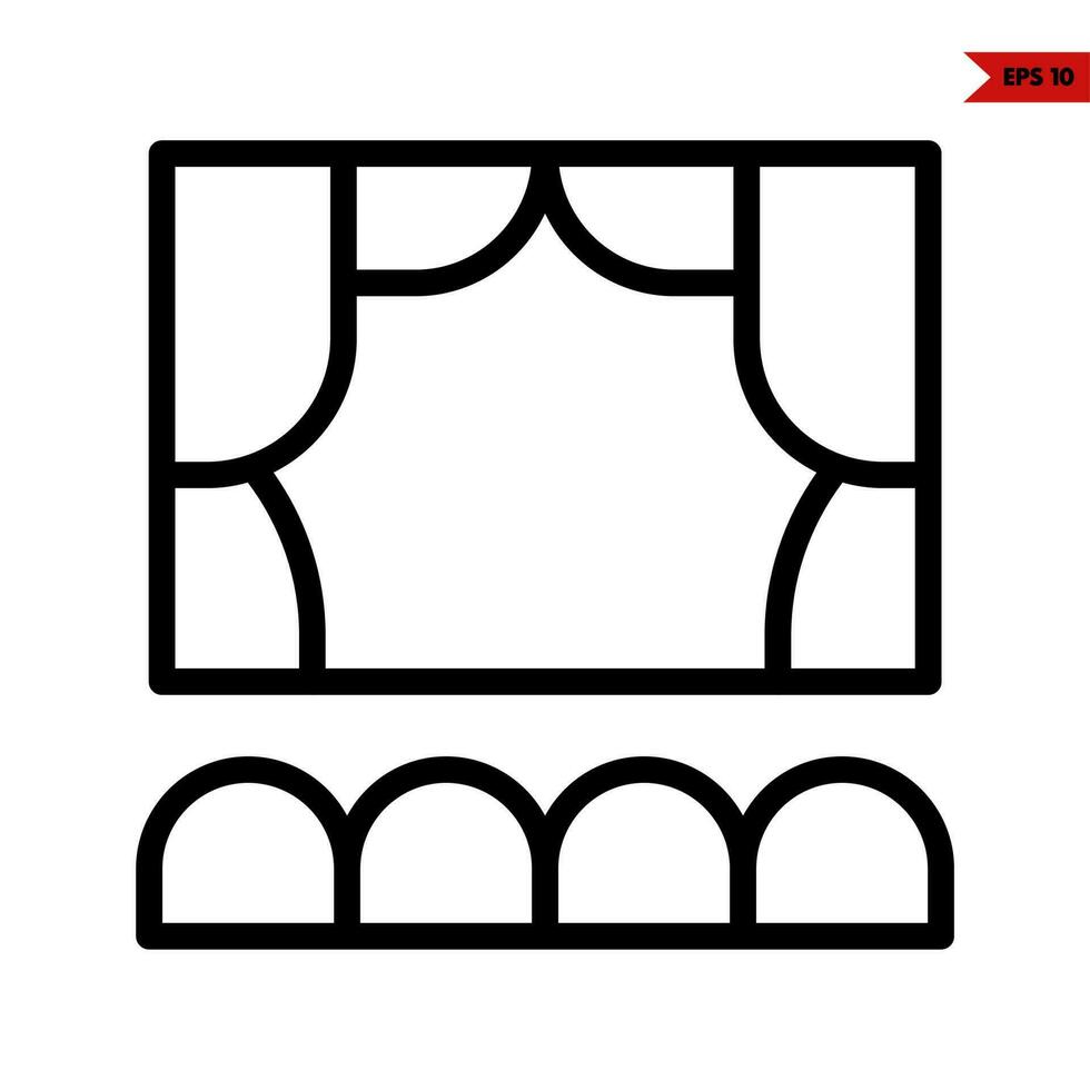 bioscoop lijn icoon vector