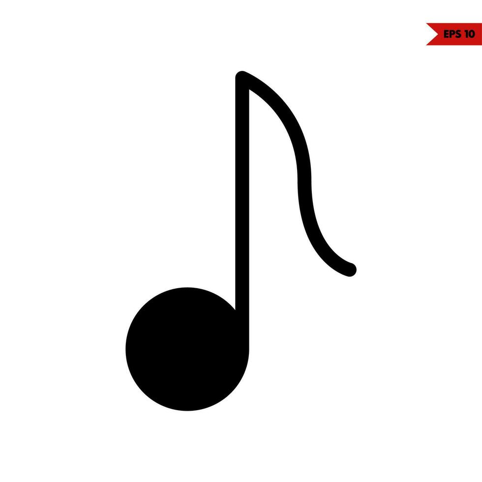 muziek glyph icoon vector