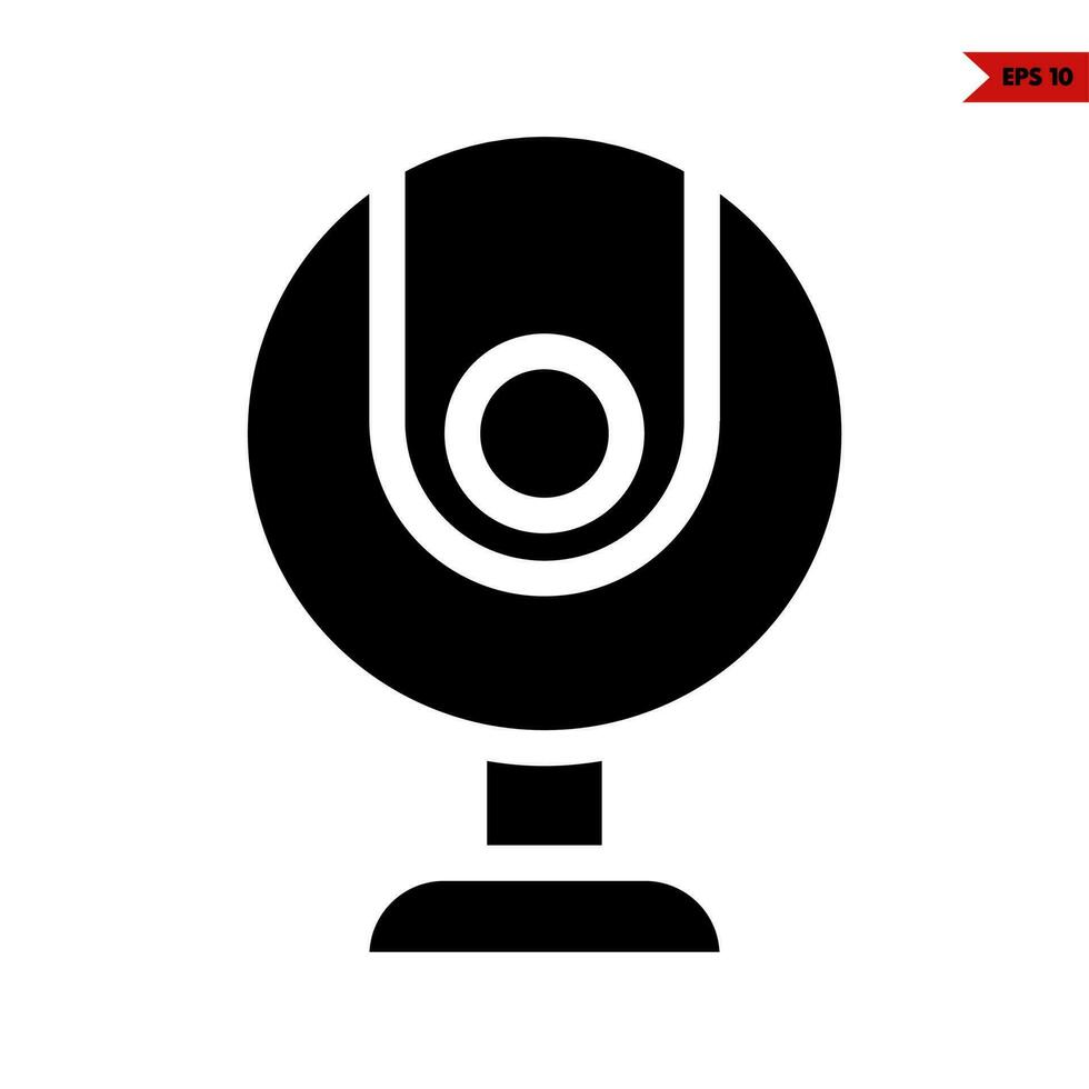 camera cctv glyph icoon vector