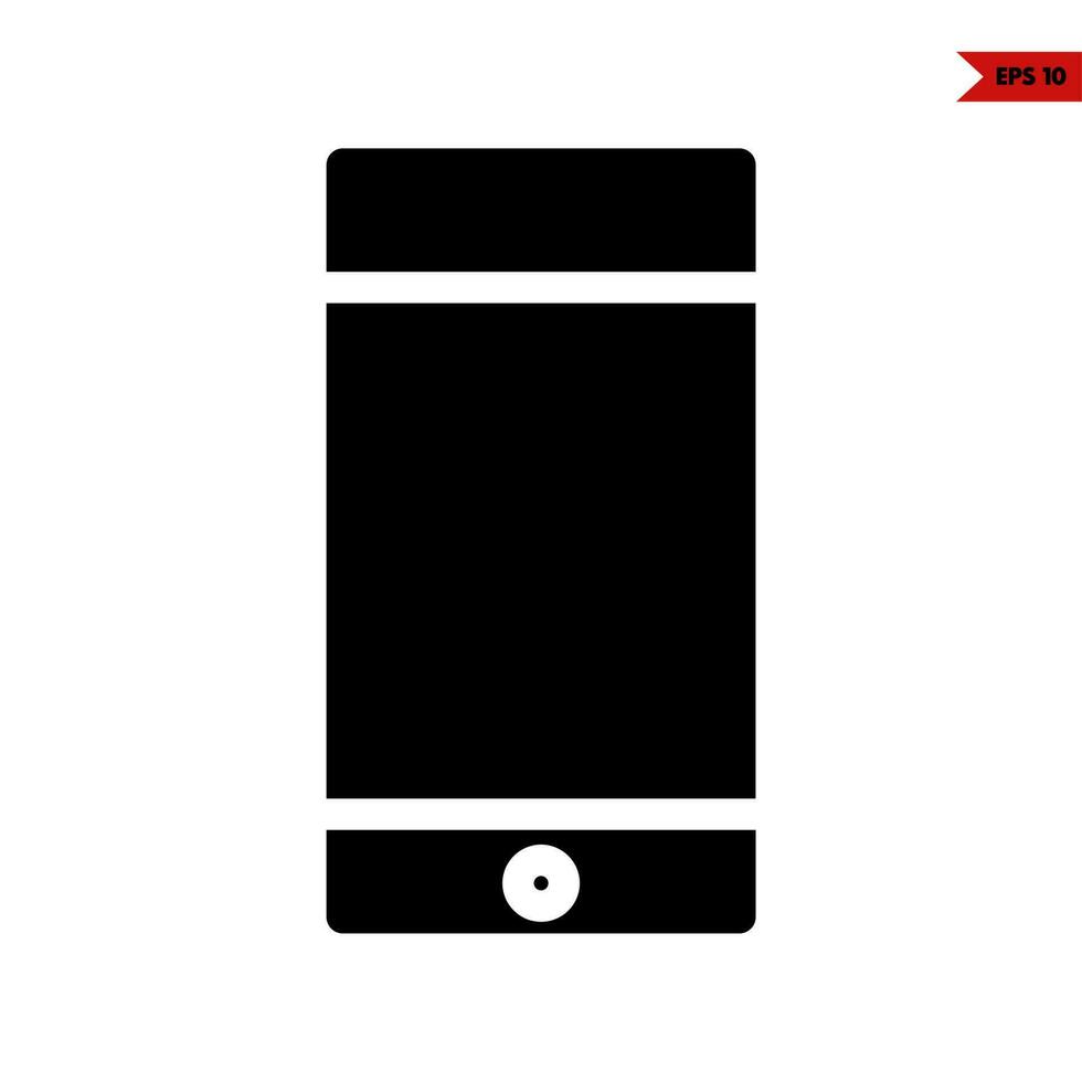 glyph-pictogram voor mobiele telefoon vector