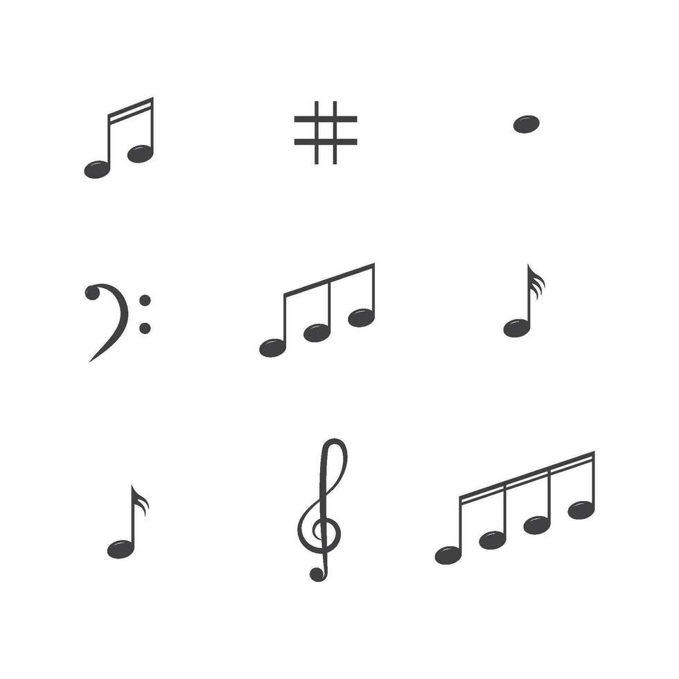 muzieknoot pictogram vector